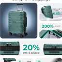 BAGSMART Carry On Luggage 22x14x9 Airline Approved with Spinner Wheels,Lightweight 20 Inch Luggage with TSA Lock,Expandable Hard Shell Carry On Suitcases for Men Women,Pine Green