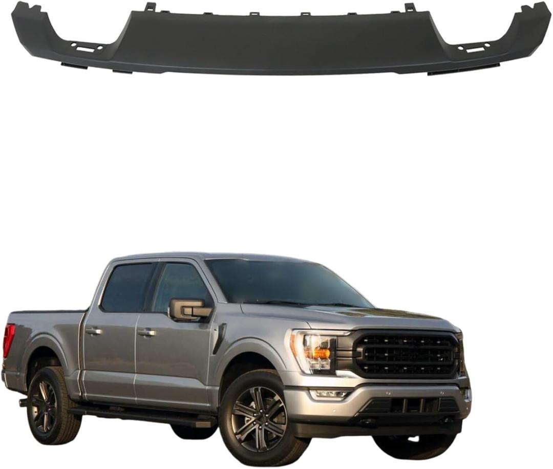 labwork Matte Black Front Bumper Skid Plate Lower Valance Molding Trim ML34-17F771-ACW Replacement for F150 2021-2023