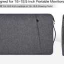 Portable Monitor Case Compatible with 18-18.5 Inch Most Large Portable Monitor Protective Sleeve Storage Bag, Space Grey(NOT FIT 18 INCH Laptop)