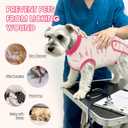 IDOMIK Dog Recovery Suit for Female Spay - Adjustable Anti-Licking Dog Post Surgery Onesie, Male Female Dog Neuter Spay Suits, Soft Abdominal Wound Bandage & E-Collar Cone Alternative (Pink, M)