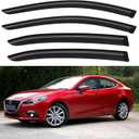 Window Visors Rain Guards for 2014-2018 Mazda 3 Sedan, Out-Channel Window Vent Wind Deflectors Visors Shades for 14-18 Mazda 3 Hatchback