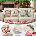 Newwiee 4 Pcs Christmas Pillow Cases 18 x 18 in, 1st Xmas As Mr and Mrs Decoration, Our First Christmas Married Newlywed Gifts for Couples 2026, Romantic Anniversary Engagement for Bride Shower Gifts