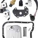 Automatic Transmission Filter Gasket Kit w/Governor Pressure Sensor Solenoid Compatible with 2000-2007 Dodge Ram 1500/2500/3500 Dakota Durango Jeep Grand Cherokee Replace# A500 A518 A618