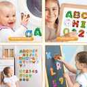 JoyCat Wooden Thick Alphabet Magnets for Toddlers Fridge Large Size Cute Animal Colorful ABC Magnetic Letters 26 Uppercase Letters 0-9 Numbers Toy Set for Kids Toddlers Preschool Learning Spelling