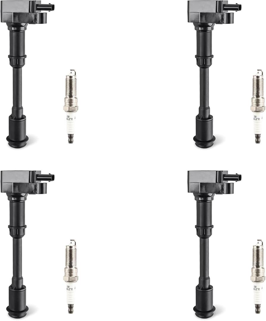 JDMON Ignition Coils Pack and Spark Plug Compatible with Ford Escape 2013-2016, Fusion 2013-2014,Fiesta 2014-2019,Transit Connect 2014-2016 1.6L UF674 94769 BM5Z12029B
