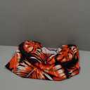 Sexy Two Piece Sets for Women Vacation Elegant Sleeveless Top Long Split Maxi Dress Beach Swimwear (Small, Orange/Leaf)