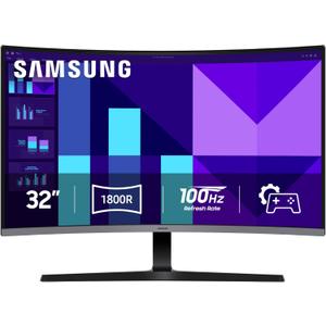 Samsung 32-inch S3 (S39GD) FHD 100Hz Curved Monitor, Game Mode, Eye Saver Mode, Multiple Connectivity with HDMI Port, Built-in Speakers, LS32D39DGANXZA, 2025