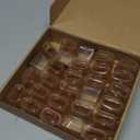 28Pcs Chair Leg Floor Protectors Rectangle for Hardwood Floors Silicone Caps Covers Felt Furniture Pads Clear Chair Sliders, Protect The Floor from Scratches(Fit:L 1.12"-1.5",W 0.75"-1") (Medium)