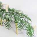 RECUTMS Artificial Palm Leaves Vine 6FT Fake Tropical Greenery Garland Faux Hanging Ivy Vines Wreaths Indoor Outdoor Home Wedding Jungle Hawaiian Luau Party DIY Fireplace Mantle Table Decoration