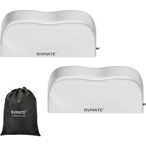 RVMATE RV Tire Covers, Dual Axle Wheel Cover (2 Pack) Fits 24"-27" Diameter Tires, Waterproof Anti-UV 420D Oxford Silver Dual Tire Covers RV Accessories for RV/Truck/Trailer
