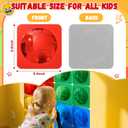 Geiserailie 16 Pcs Acrylic Sensory Wall Bubble Mirror Color Convex Mirror Toys for Preschool Classroom, Daycare Calming Corner Supplies Pet Enrichment (6.4 x 6.4 Inch,Red,Yellow,Green,Blue)