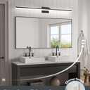 VOLISUN Modern Bathroom Vanity Light 55 inch, 45W Dimmable 5CCT Led Bathroom Light Fixture Over Mirror, Black Bar Vanity Light for Bathrooms Mirror Cabinets Bedroom