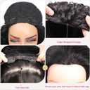 Urbeauty 22 Inch Long Burmese Curly Half Wigs for Black Women 3 in 1 Protein Glueless Wear and Go Seamless Flip Over Wig Soft Natural Human Hair Feel 200% Density Daily Use Beginner Friendly Light