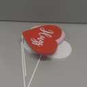 3 Pieces Valentine's Day Heart Shaped Wooden Table Decor with Base Heart Ornaments Valentine's Day Wooden Signs XOXO Love Hugs Tabletop Decoration for Tiered Tray Wedding Decor