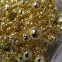 30 Pcs 78.7 FT Artificial Floating Beads for Centerpieces Vases, Gold Pearls String for Vases Filler Floating Candle Faux Beads Pearls String for Vase Centerpieces