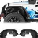 Hooke Road Aluminum Front Inner Fender Liners for 2007-2018 Jeep Wrangler JK & Unlimited 2/4 Doors, 2PCS Wheel Well Liner Splash Mud Guard Covers