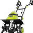 13.5A Electric Tiller, 18" W x 9" D, 24 Steel Tines, Heavy-Duty