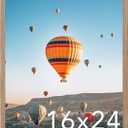 JCJMY 16x24 Picture Frame for Poster Photo Picture and 40x60 cm Canvas, Horizontal and Vertical Formats for Wall Hanging, 16 x 24 Wall Gallery Frame for 16 by 24 Photos Posters, Rustic Brown