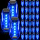 LED Running Light Nighttime High Visibility Accessories Safety Clip on Flashing Strobe Light for Runner, Dog, Bike, Walking, Bicycle Tail Helmet Reflective Gear Lamp (Blue)