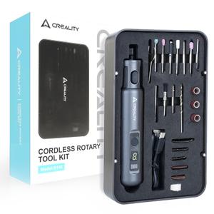 Creality Mini Cordless Rotary Tool for 3D Prints Finishing 24-in-1 USB Charging 3.7V 6-Speed Power Rotary Tool Kit for 3D Print Crafts Sanding, Polishing, Support Removal, Drilling, Etching, Engraving