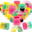4 x 36 PCS Plastic Rainbow Coil Springs Toys, Easter Magic Rainbow Slinky Toys, Party Favors, Easter Egg Fillers Basket Stuffers Essentials, Easter Gifts for Kids Boys Girls
