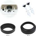 2" Toilet Flush Valve Replacement Kit Compatible with American Standard Flair Series Toilets Two Piece Replace Part 738356-0070A Toilet Drain Valves with Flapper, Include Install Hardware