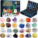 Crystal Advent Calendar 2025, Rock Gemstone Advent Calendar 2025 Adult, Kids, Boys, Girls, Teen Girls, Women, 24 Days of Surprise Crystals and Gems Rocks Healing Stone Collection