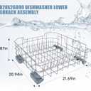 WD28X26099 WD28X34744 Dishwasher Lower Rack Compatible with GE Dishwashers - Replaces WD28X24396,WD28X22659,WD28X28918. Fits Models GDF510PSR3SS, GDF510PSM0SS, GDF510PSMOSS, GDF535PSR0SS, GDF510PSR6SS, Lower Rack 20.7'' x 21.6'' x 7.87''