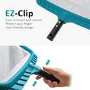 POOLWHALE Professional Pool Skimmer Net, Heavy Duty Swimming Leaf Rake Cleaning Tool with Deep Fine Nylon Mesh Net Bag - Fast Cleaning,Easy Scoop Edge,Debris Pickup Removal (No Pole)