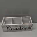 Remote Holder for Table, 3 Slots Wooden TV Remote Control Holder, Bedside Remote Control Storage Organizer - 10" x 3.3" x 3.3"