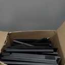 Dresser with Hanging Rack, 4 Drawers Small Closet for Bedroom, Reversible Fabric Kids Chest of Drawers with Clothes Rack, Tall Storage Tower, Sturdy Frame, Black, 44''H