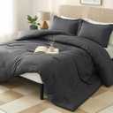 Utopia Bedding Queen Comforter Set Grey, Comforters Queen Size 3 Pieces Bedding Comforters Sets, Down Alternative Soft Bed Set, 1 Comforter (88 x 88 inches) 2 Pillow Shams (20 x 26 inches)