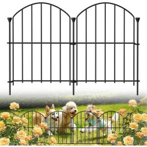 20 Pack Decorative Garden Fence Panels, 17in(H) x 21ft(L), Rustproof Metal No Dig Fence, Animal Barrier for Dogs & Rabbits, Anti Digging Fencing for Flower Bed Edging, Yard, Patio & Outdoor
