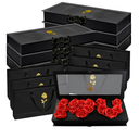 6 Set I Love You Empty Box, Valentines Fillable I Heart U Letter-Shaped Thicker Flowers Gift Boxes for Valentine's Mothers Day Anniversary Birthday (Black