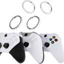 eXtremeRate Replacement Accent Rings for Xbox Elite Series 2 | for Xbox One Elite | for eXtremeRate ASR Version Shell for Xbox Series X/S Controller - Chrome Silver