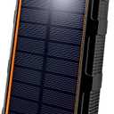 ToughTested 24,000 mAh Fast Charging Solar Power Bank, Portable Solar Charger External Battery Bank | LED Flashlight, IP67 Waterproof, Dustproof, Shockproof for Camping, Travel & Emergency Use