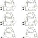 (6 Pack) 1/2" Fire Sprinkler Head Cage Guard Protector Fire Extinguishing System Sprinkler Bracket White