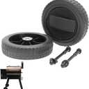 KIT0138 Wheel for Traeger Pro 34 & 22, Pro 780, 575 Replacement Parts Wheels, 7 Inch HDW332 Plastic Smoker Grill Wheels for Eastwood 34 & 22, Bronson 20, Renegade Pro Parts and Accessories, 2PCS