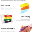 Colorful 14 Colors Permanent Fabric Paint for Furniture, 16.65 oz (500 ml) Fabric Paint for Clothes, Soft Rich Pigment Non-Toxic Textile Paint for Fabric DIY Crafts T-shirts Shoes Jeans for Adult