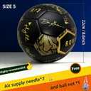 Seamless Soccer Ball Size 4/Size 5 for Adults and Youth, Thermo-Bonded Construction, Waterproof & Leak-Proof, Enhanced Air Retention, Match Ball for Training, Practice and Games