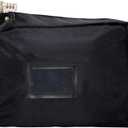 Large Medicine Bag Includes Pill Box and Removable Clear Bags, Prescription Bottle Organizer, Travel Carry Case, Combination Lock,12" x 10" x 2" (Black)