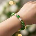 Handmade Glow-in-the-Dark Beaded Bracelet, Luminous Wrist Accessory, Fashion Bracelet for Women, Ideal Gift for Night Events, Parties & Birthdays