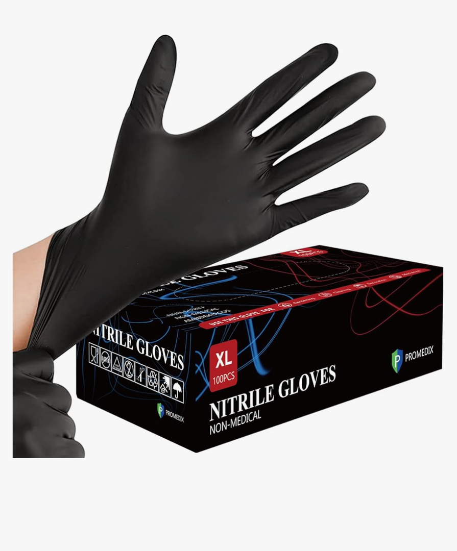 PROMEDIX P Nitrile Disposable Gloves,4mil-100 Count,Gloves Disposable Latex Free,Powder Free for Cooking,Household,Food safe