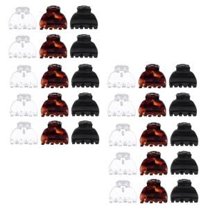 30pc Assorted Hair Clips Set - Clear, Tortoise Shell & Black Clips, No Damage Variety Pack |, Everyday Clips for Women