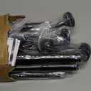 Heavy Duty Curtain Rods 32-168 Inches (2.5-14ft) Adjustable - Seamless Inner Thread Connection 1 Inch Diameter Long Drapery Rod for Living Room Bedroom Windows Adjustable Brackets, Black