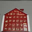 MEETYAMOR Christmas Advent Calendar, Wooden House 2025 Advent Calendar with 25 Large Drawers, 25 Days Until to Christmas Countdown for Home Indoor Living Room Table Mantel Decor, Red