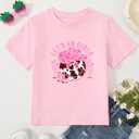 Girl's Cowgirl T-Shirt Vintage Western Rodeo Graphic Top Pink (Pink, 12Y)