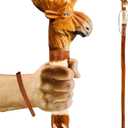Carved Walking Stick with Animal Head - Lightweight and Strong Wooden Treckking Pole & Cane for Men Women & Seniors - A Hiking Gear Sculpted in Wood