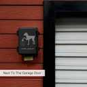 Dog Poop Bag Dispenser Wall Mounted Waterproof Outdoor Pet Waste Bags Dispenser Station with Cute Doggie Poo Images Post, Pole, Fence Mountable fits Home, Porch, Patio, Yardblack,only dispenser)