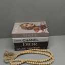 Luxe Large | 4 PCS Faux Decorative Book Boxes | Not Real Books, Cardboard Foldable Display Props | Home Decor for Coffee Table, Bookshelf, Living Room, Office